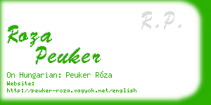 roza peuker business card
